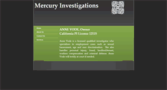 Desktop Screenshot of mercuryinvestigations.com